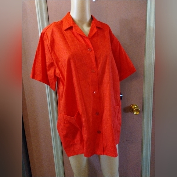 NWT New Fashion Red collared button up shirt top - Picture 1 of 8